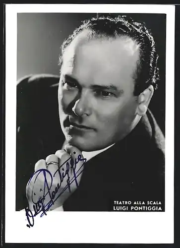 AK Opernsänger Luigi Pontiggia mit original Autograph