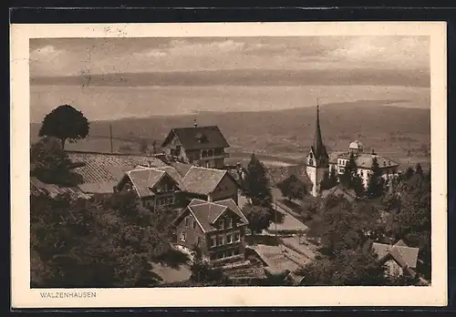 AK Walzenhausen, Ortsansicht aus der Vogelschau