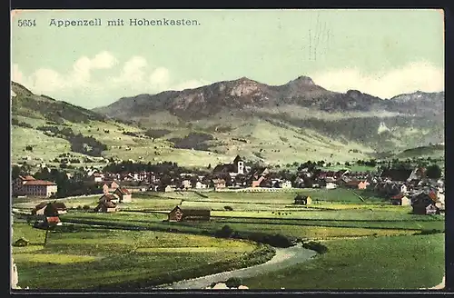 AK Appenzell, Ortsansicht mit Hohenkasten