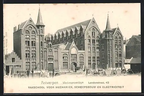 AK Antwerpen, Werkmanswelzyn, Vakschool voor Mechaniek, Scheepsbouw en Electriciteit, Londenstraat 43