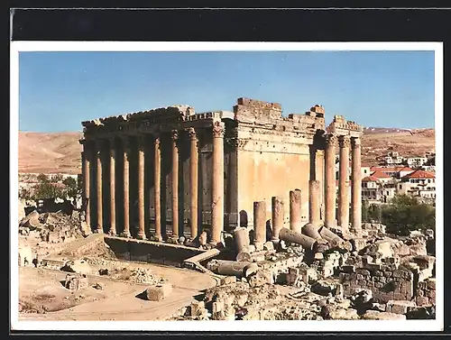 AK Baalbek, Bacchustempel aus der Vogelschau