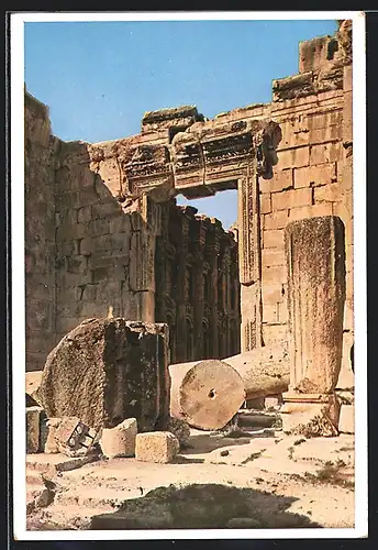 AK Baalbek, Tempel des Bacchus, Portal