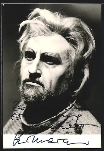 AK Opernsänger Peter Meven blickt in die Kamera, mit original Autograph
