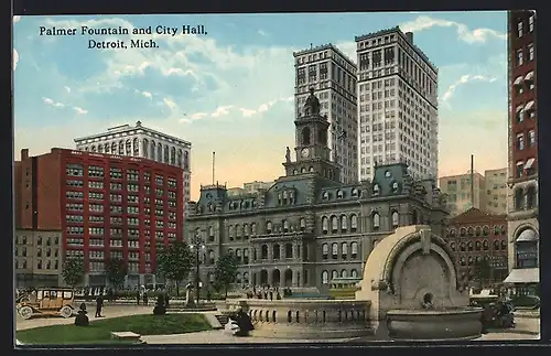AK Detroit, Palmer Fountain and City Hall