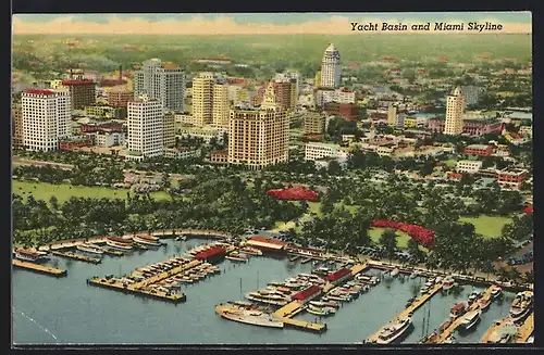 AK Miama, FL, Yacht Basin and City Skyline