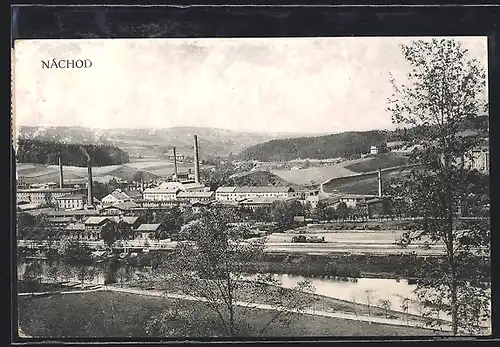 AK Náchod, Blick auf den Bahnhof, Gleisseite