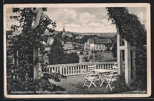 AK Friedrichsbrunn / Harz, Blick vom Haus am Klobenberg