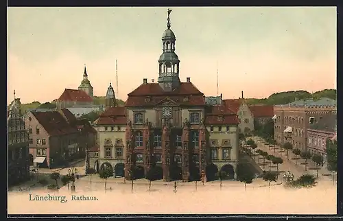 AK Lüneburg, Rathaus, Aussenansicht