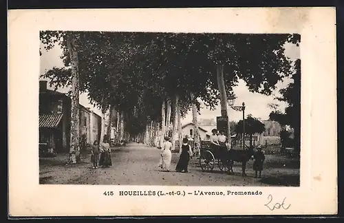 AK Houeillès, l`Avenue, Promenade