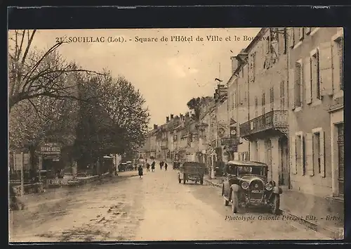 AK Souillac, Square de l`Hotel de Ville et le Boulevard