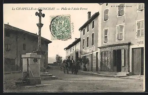 AK La Chapelle-de-Guinchay, Place de l`Asile Ferret