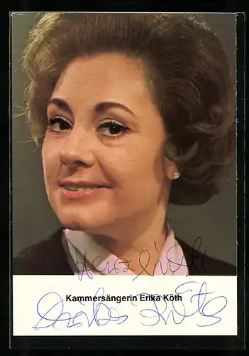 AK Opernsängerin Erika Köth, mit original Autograph
