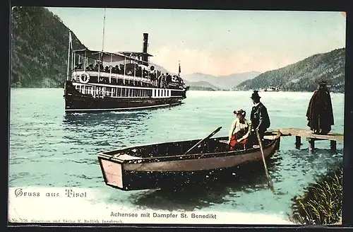 AK Dampfer St. Benedikt auf dem Achensee