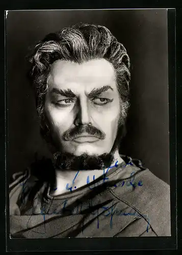 AK Opernsänger Hubert Hofmann in Wotan, mit original Autograph