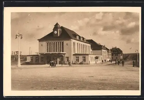 AK Glauchau, Totale vom Bahnhof