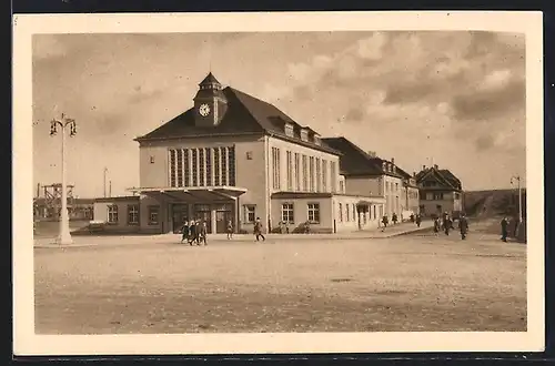 AK Glauchau, Totale vom Bahnhof