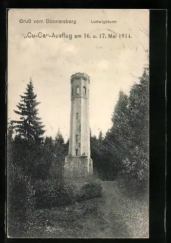 AK Dannenfels, Ludwigsturm auf dem Donnersberg