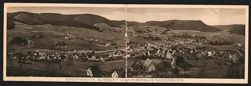 Klapp-AK Baiersbronn, Aussicht vom Kurhaus Schönblick