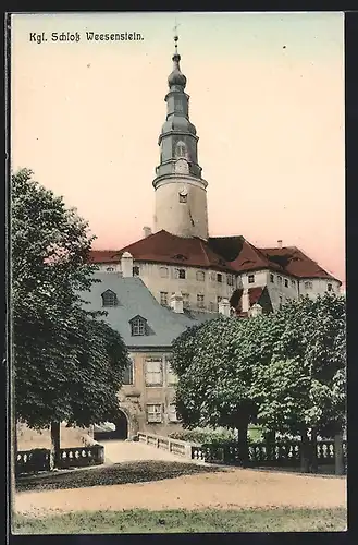 AK Weesenstein, Blick nach dem Kgl. Schloss