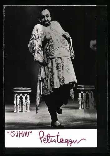 AK Opernsänger Peter Lagger als Osmin, mit original Autograph