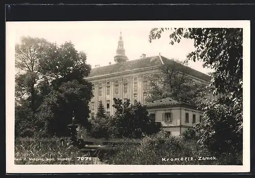 AK Kromeriz, Zamek, Blick zum Schloss