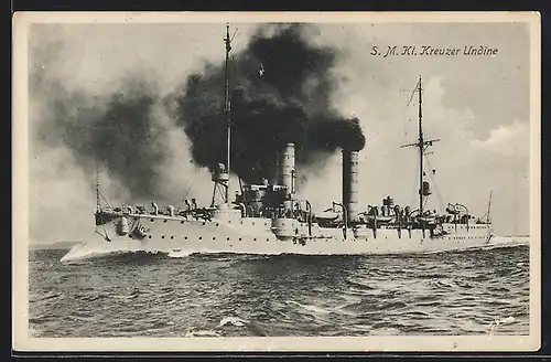 AK S. M. kl. Kreuzer Undine, Kriegsschiff