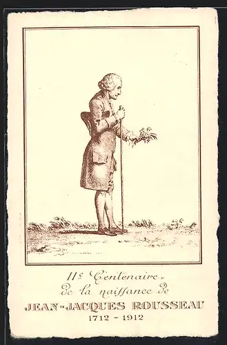 AK Jean-Jacques Rousseau, Portrait des Autors