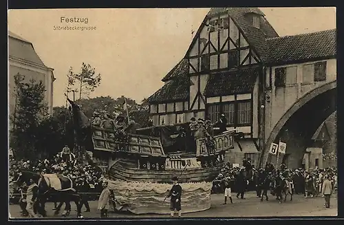 AK Hamburg, 16. Deutsches Bundesschiessen 1909, Festzug, Störtebeckergruppe