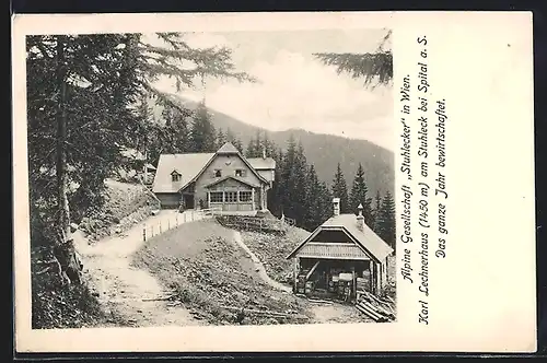 AK Karl Lechner-Haus am Stuhleck, Weg zum Schutzhaus