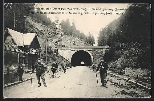 AK Wesserling, Deutsch-französische Grenze zwischen Wesserling, Urbis und Bussang, Französische Seite