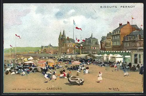 Künstler-AK Cabourg, Les Plages de France