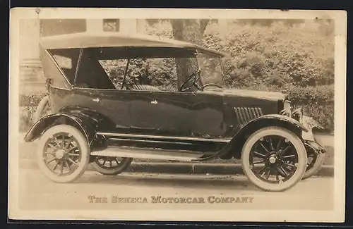 AK Auto Seneca (1917-1924), Reklame mit Seitenansicht des Wagens