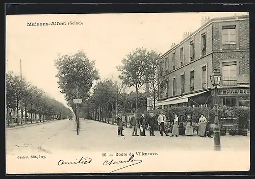 AK Maisons-Alfort, Route de Villeneuve