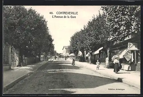 AK Contrexeville, L`Avenue de la Gare