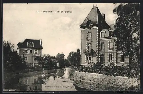 AK Bourges, Vue sur l`Yèvre