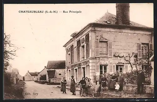 AK Chateaubleau, Rue Principale, Strassenpartie