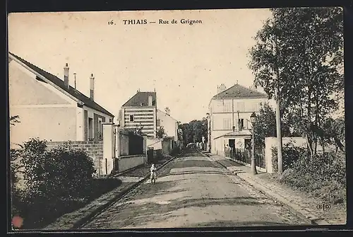 AK Thiais, Rue de Grignon, Strassenpartie