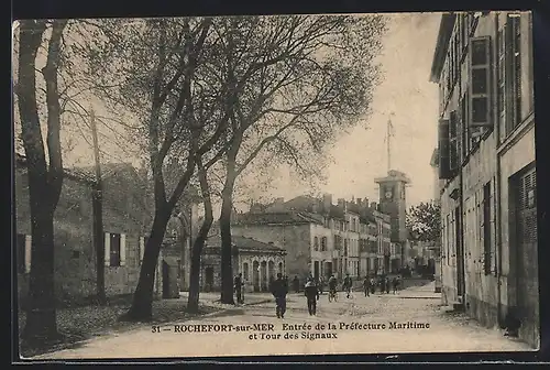 AK Rochefort-sur-Mer, Entrée de la Préfecture Maritime et Tour des Signaux