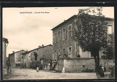 AK Dagonville, Grande Rue-Basse, Strassenpartie