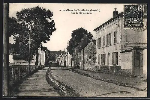 AK St-Nom-la-Bretèche, Rue de St-Germain, Strassenpartie