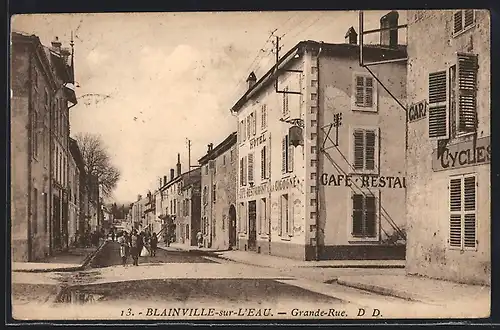 AK Blainville-sur-l`Eau, Grande Rue, Strassenpartie