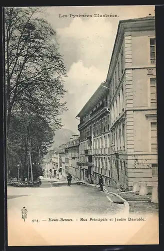 AK Eaux-Bonnes, Rue Principale et Jardin Darralde