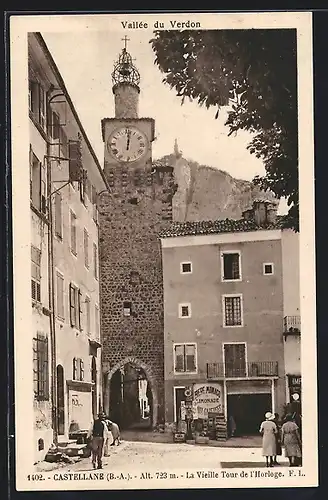 AK Castellane, La Vieille Tour de l`Horloge