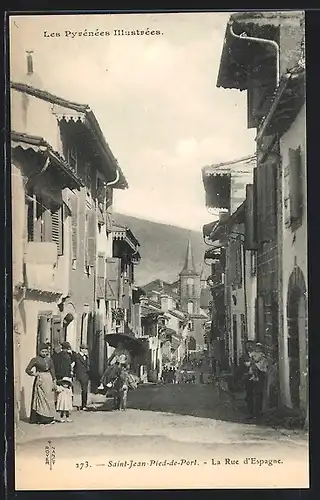 AK Saint-Jean-Pied-de-Port, La Rue d`Espagne