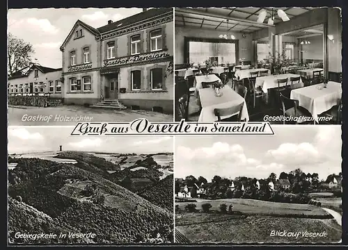 AK Veserde /Sauerland, Gasthof Holzrichter, Ortsansichten