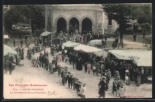 AK Ax-les-Thermes, La Procession de la Fête-Dieu