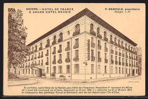 AK Nevers, Hotel de France & Grand Hotel Réunis