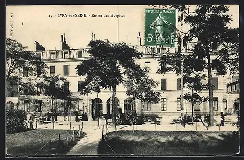 AK Ivry-sur-Seine, Entrèe des Hospices