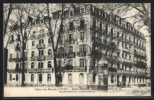 AK Vichy, Grand Hotel des Ambassadeurs, Hopital temporaire, Guerre 1914-15