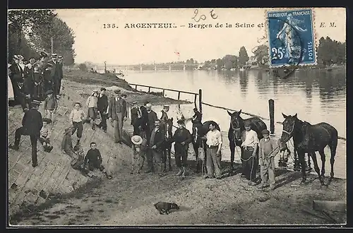 AK Argenteuil, Berges de la Seine